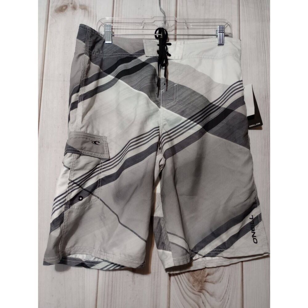 O'Neill Shorts Men's 32 Black Gray Board Cargo Pocket